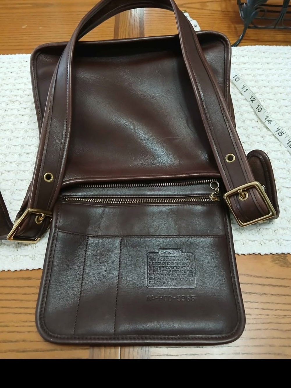 Coach VINTAGE  Brown Leather Shoulder Bag 9966 - Picture 9 of 11